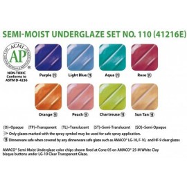 Set 110 Semi-Moist Underglaze Set